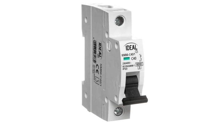 Wyłącznik nadprądowy 1P C 40A 6kA AC KMB6-C40/1 VDE 23173