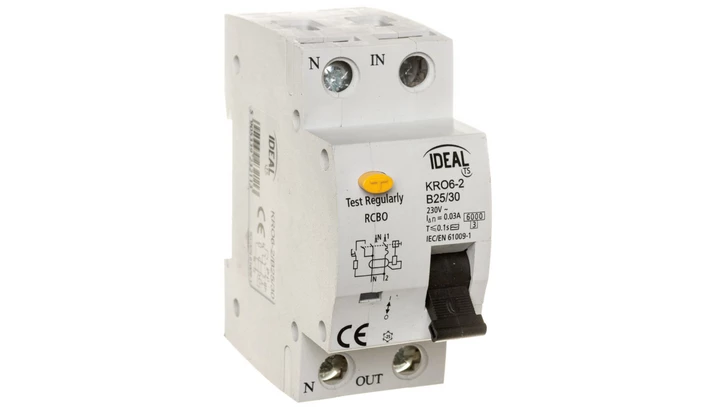 Wyłącznik różnicowo-nadprądowy 2P B 25A 0,03A typ A KRO6-2/B25/30 23211