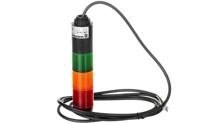 Kolumna sygnalizacyjna zielona/żółta/czerwona LED światło stałe 24V AC/DC IP65 LED Kompakt 37 698.110.75