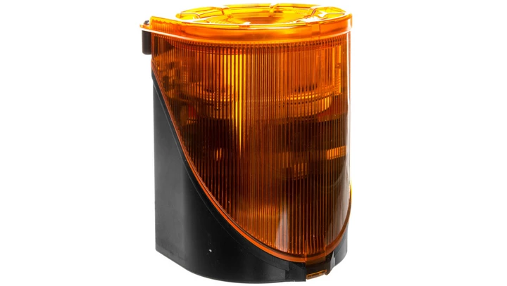 Syrena wielotonowa z sygnalizacją błyskową LED podwójną żółtą 230V AC 444.300.68