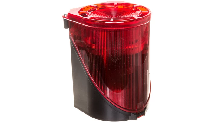 Syrena wielotonowa z sygnalizacją błyskową LED podwójną czerwoną 24V AC/DC 444.100.75