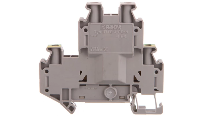 Złączka szynowa 2-piętrowa 4mm2 szara UTTB 4-PE/L 3044746