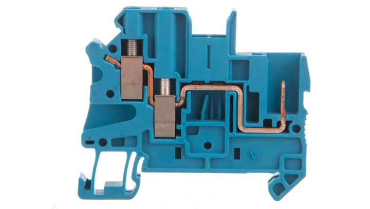 Złączka szynowa 3-przewodowa 2,5mm2 śrubowa/wtykowa niebieska UT 2,5-TWIN/1P BU 3060500 /50szt./