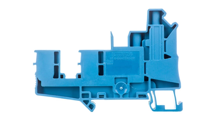 Złączka szynowa 4-przewodowa 6mm2 niebieska UT 6-QUATTRO/2P 3060571