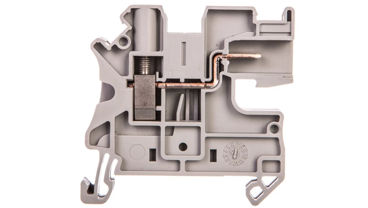 Złączka szynowa 2-przewodowa 4mm2 śrubowa/wtykowa szara UT 4/ 1P-H 3001369 /50szt./