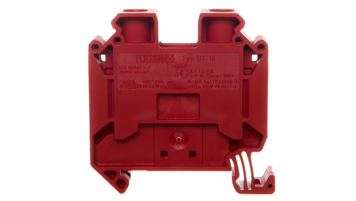 Złączka szynowa 2-przewodowa 16mm2 czerwona UT 16 RD 3044207 /50szt./