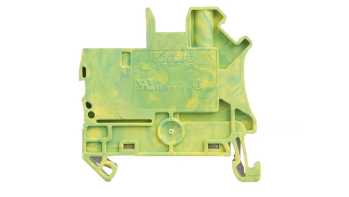 Złączka szynowa ochronna 2,5mm2 śrubowa/wtykowa zielono-żółta UT 2,5/1P-PE 3045033 /50szt./