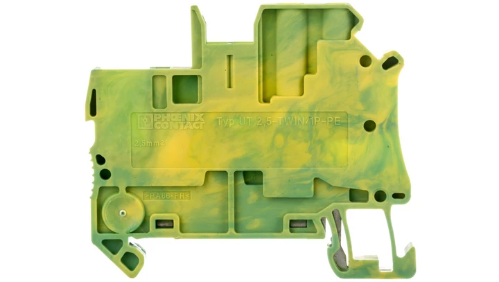 Złączka szynowa ochronna 2,5mm2 zielono-żółta UT 2,5-TWIN/1P-P 3060513 /50szt./