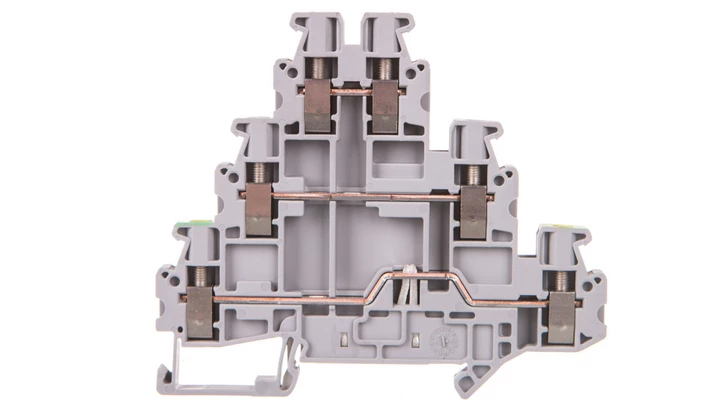 Złączka szynowa ochronna 3-piętrowa 2,5mm2 szara UT 2,5-PE/L/L 3214301 /50szt./