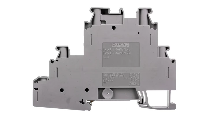Złączka szynowa ochronna 3-piętrowa 4mm2 szara UT 4-PE/L/L 3214360 /50szt./