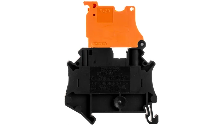 Złączka szynowa rozłączalna 2-przewodowa 4mm2 czarno-pomarańczowa UT 4-HEDI 3046249 /50szt./