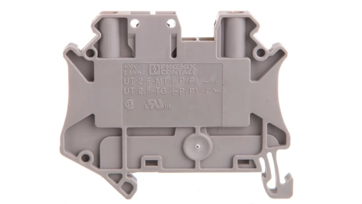 Złączka szynowa rozłączalna 2-przewodowa 2,5mm2 szara UT 2,5-TG-P/P 3046391 /50szt./