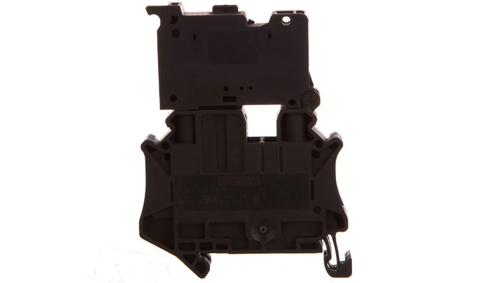 Złączka szynowa z bezpiecznikiem 6,3x32 2-przewodowa 6mm2 czarna LED 250V AC/DC UT 6-HESILA 250 3046430