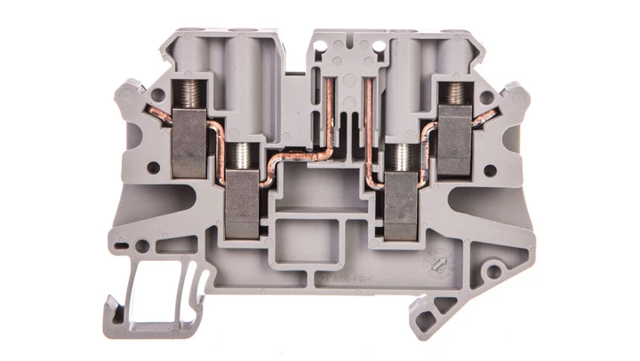 Złączka szynowa rozłączalna 4-przewodowa 4mm2 szara UT 4-QUATTRO-TG P/P 3064030 /50szt./