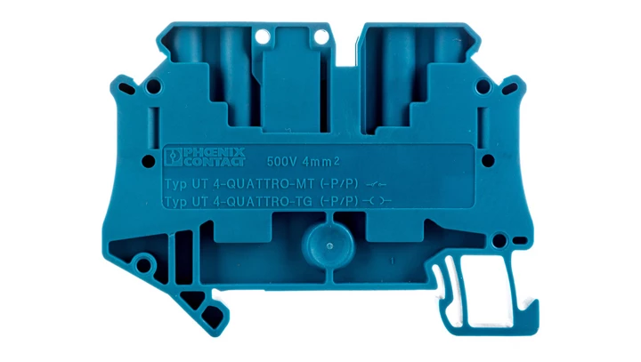 Złączka szynowa rozłączalna 4-przewodowa 4mm2 niebieska UT 4-QUATTRO-TG P/P BU 3073089 /50szt./