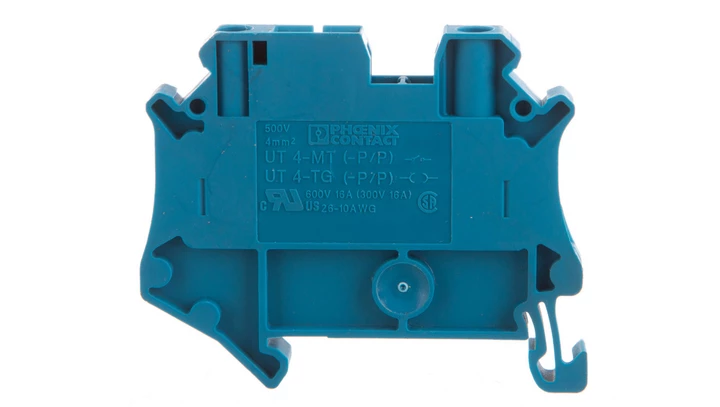 Złączka szynowa rozłączalna 2-przewodowa 4mm2 niebieska UT 4-TG BU 3073283 /50szt./