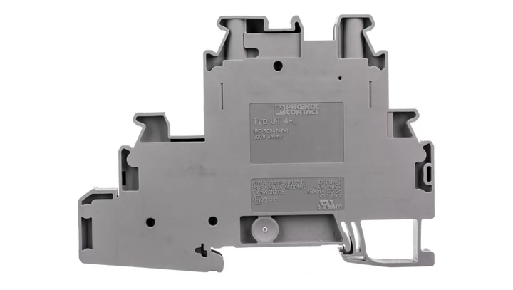 Złączka szynowa 3-piętrowa 2-przewodowa 4mm2 szara UT 4-L 3214363 /50szt./