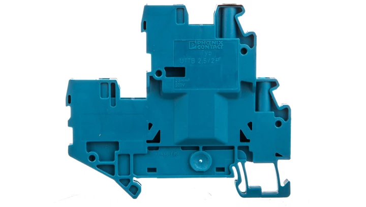 Złączka szynowa 2-piętrowa 2,5mm2 śrubowa/wtykowa niebieska UTTB 2,5/2P-PV BU 3060487 /50szt./