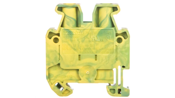 Złączka szynowa ochronna 2-przewodowa 2,5mm2 zielono-żółta Ex MUT 2,5-PE 3248032 /50szt./
