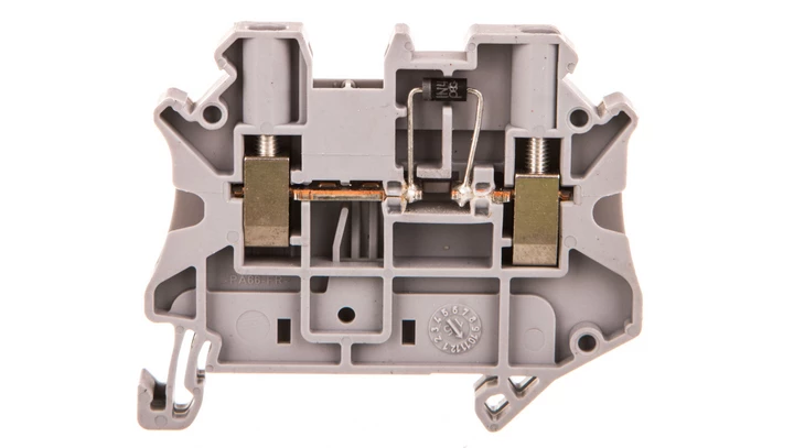 Złączka szynowa elementów kontrolnych 2-przewodowa 4mm2 szara UT 4-MTD-DIO/R-L 3046359 /50szt./