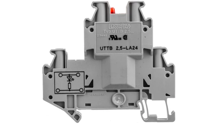 Złączka szynowa elementów kontrolnych 2-piętrowa 4-przewodowa 2,5mm2 szara UTTB 2,5-LA 24 R 3046692 /50szt./