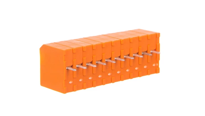 Listwa zaciskowa do płytek drukowanych 10-biegunowa pomarańczowa raster 3,81mm 739-340 /30szt./