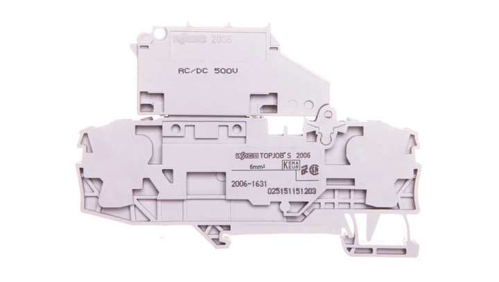 Złączka 2-przewodowa 6mm2 bezpiecznikowa szara TOPJOBS 2006-1631 /25szt./