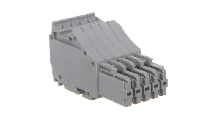 Gniazdo 1-przewodowe X-COMS 5-biegunowe szare 2020-105 /50szt./