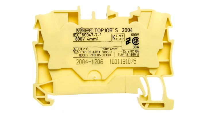 Złączka 2-przewodowa 4mm2 żółta TOPJOBS 2004-1206 /50szt./