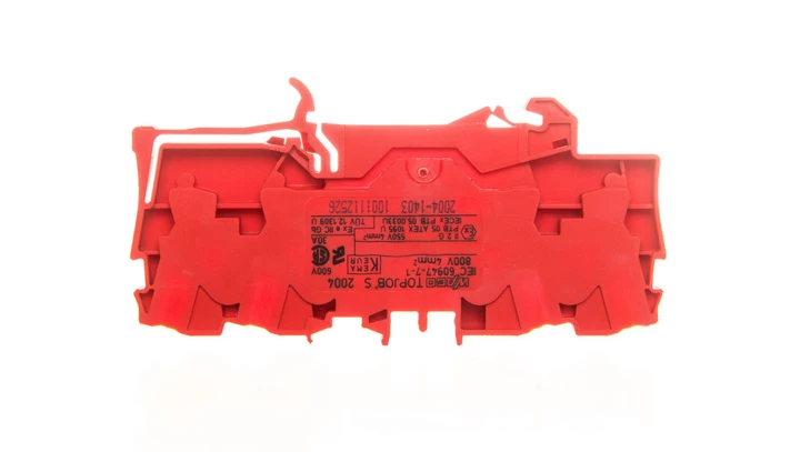 Złączka 4-przewodowa 4mm2 czerwona TOPJOBS 2004-1403