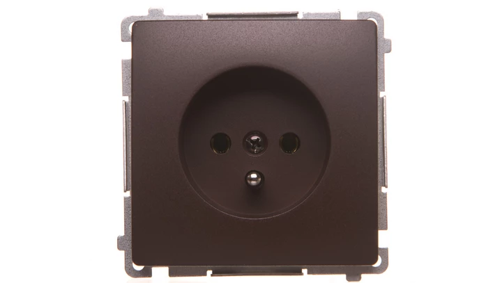 Simon Basic Gniazdo pojedyncze z/u 16A, 250V czekoladowy BMGZ1.01/47