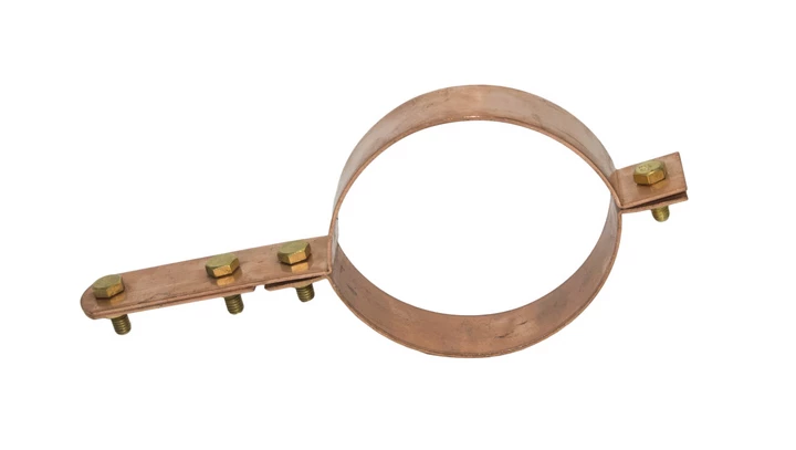 Uchwyt do rury spustowej fi 120mm miedziany skręcany 64.12/S CU /96411203/