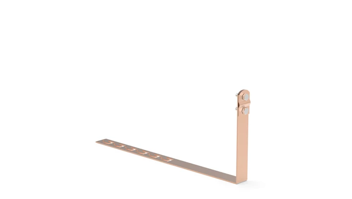 Uchwyt pod dachówkę L-330mm H-150mm miedziany z zaczepami skręcany 10.2/Z/S CU /91003003/