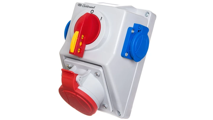 Zestaw instalacyjny 0-I 3P+N+Z, 2 x 2P+Z IP54 C32-18.2N 974061