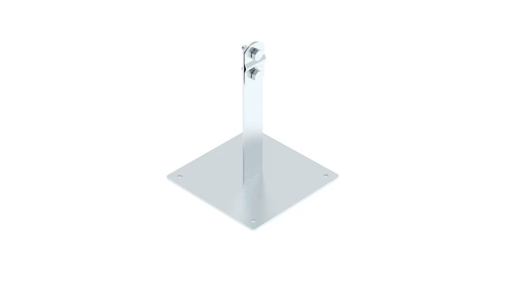 Uchwyt dachowy kątowy L-100mm fi 6-8mm z płytką MAX skręcany 16.1.1/S OC /91600501/