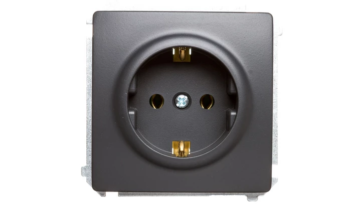 Simon Basic Gniazdo pojedyncze z/u Schuko 16A, 250V grafit matowy BMGSz1.01/28
