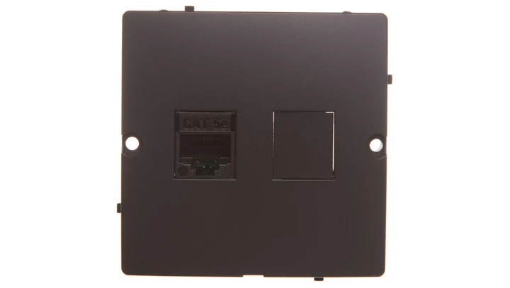 Simon Basic Gniazdo komputerowe RJ45 pojedyncze kategoria 5e (moduł) grafit matowy BMF51.02/28