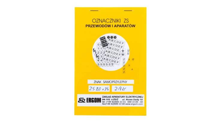Znaki samoprzylepne ZS 20x34/ZAL E04ZP-02030110300