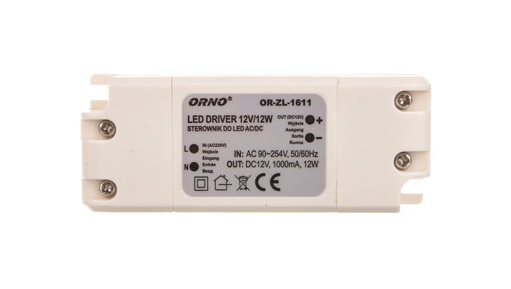 Zasilacz LED 12V DC 12W 1A IP20 OR-ZL-1611