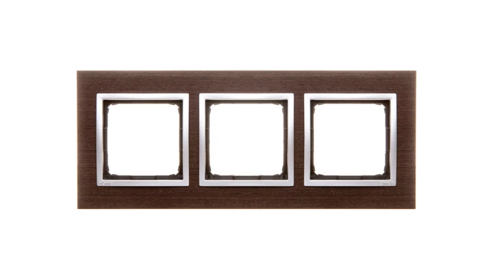 Simon 54 Nature Ramka potrójna drewno SREBRNE WENGE DRN3/84