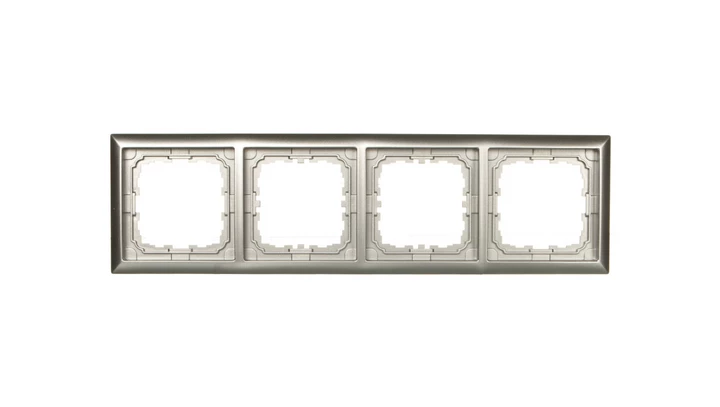 KOS66 Ramka poczwórna aluminium 664084