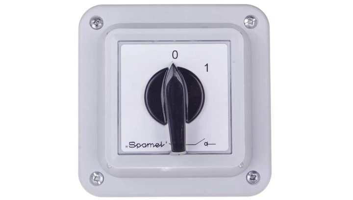 Łącznik krzywkowy 0-1 16A 1P w obudowie 0 ŁK16R-1.825OB1