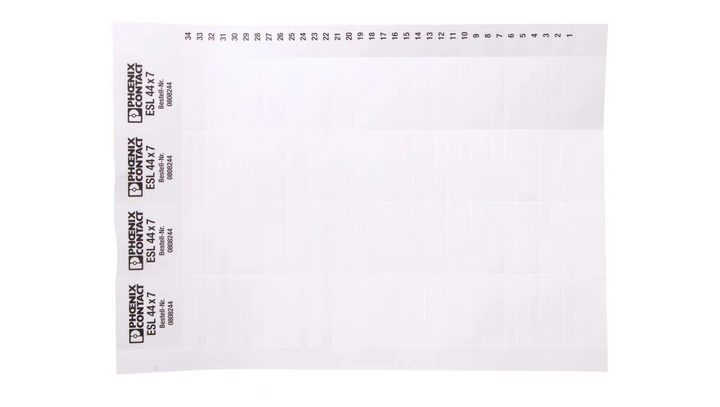 Taśma wtykana nieopisana biała 44x7mm ESL 44X7 0808244 /10szt./