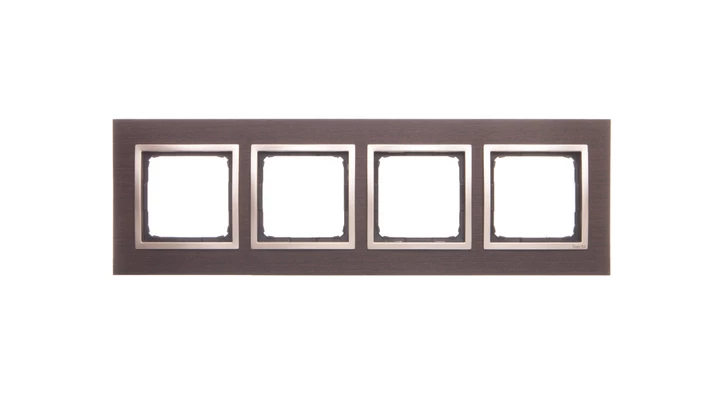 Simon 54 Nature Ramka poczwórna drewno ZŁOTE WENGE DRN4/85