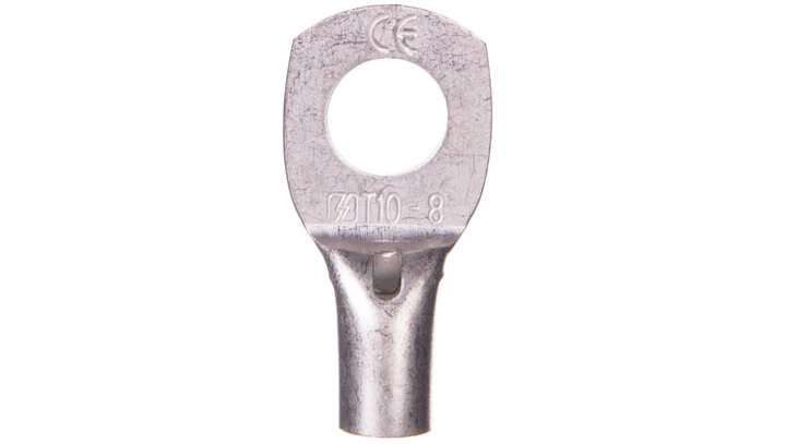 Końcówka oczkowa rurowa 10/M8 miedź cynowana KC10F8 /100szt./