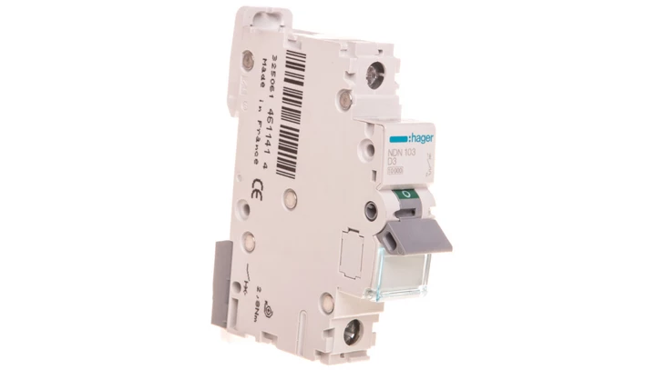 Wyłącznik nadprądowy 1P D 3A 10kA AC NDN103
