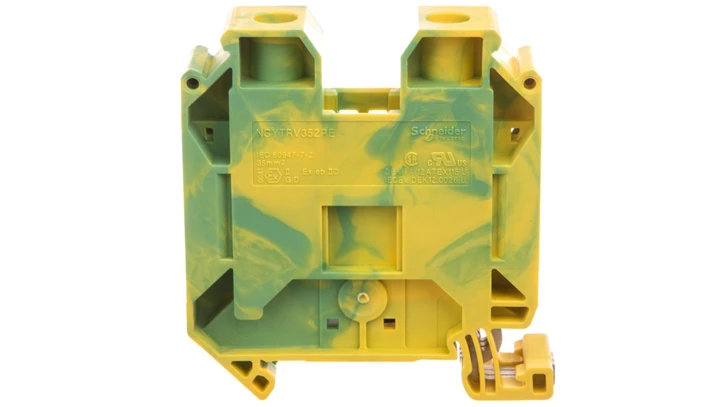 Złączka szynowa ochronna 2-przewodowa 35mm2 żółto-zielona ATEX NSYTRV352PE