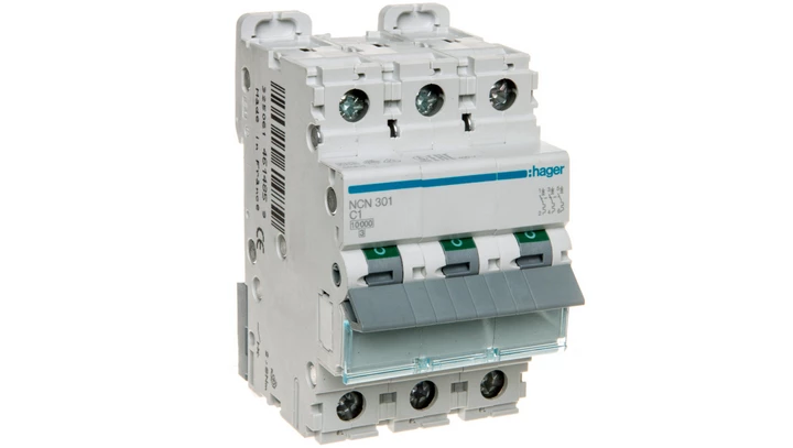 Wyłącznik nadprądowy 3P C 1A 10kA AC NCN301