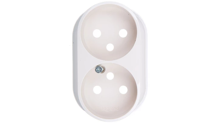 VALENA ALLURE Plakietka gniazda podwójnego z/u kremowy 753996