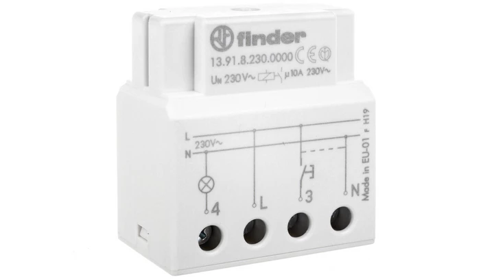 Elektroniczny przekaźnik impulsowy/czasowy 1Z 230V 10A do montażu w puszkę instalacyjną 13.91.8.230.0000